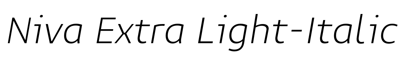 Niva Extra Light-Italic